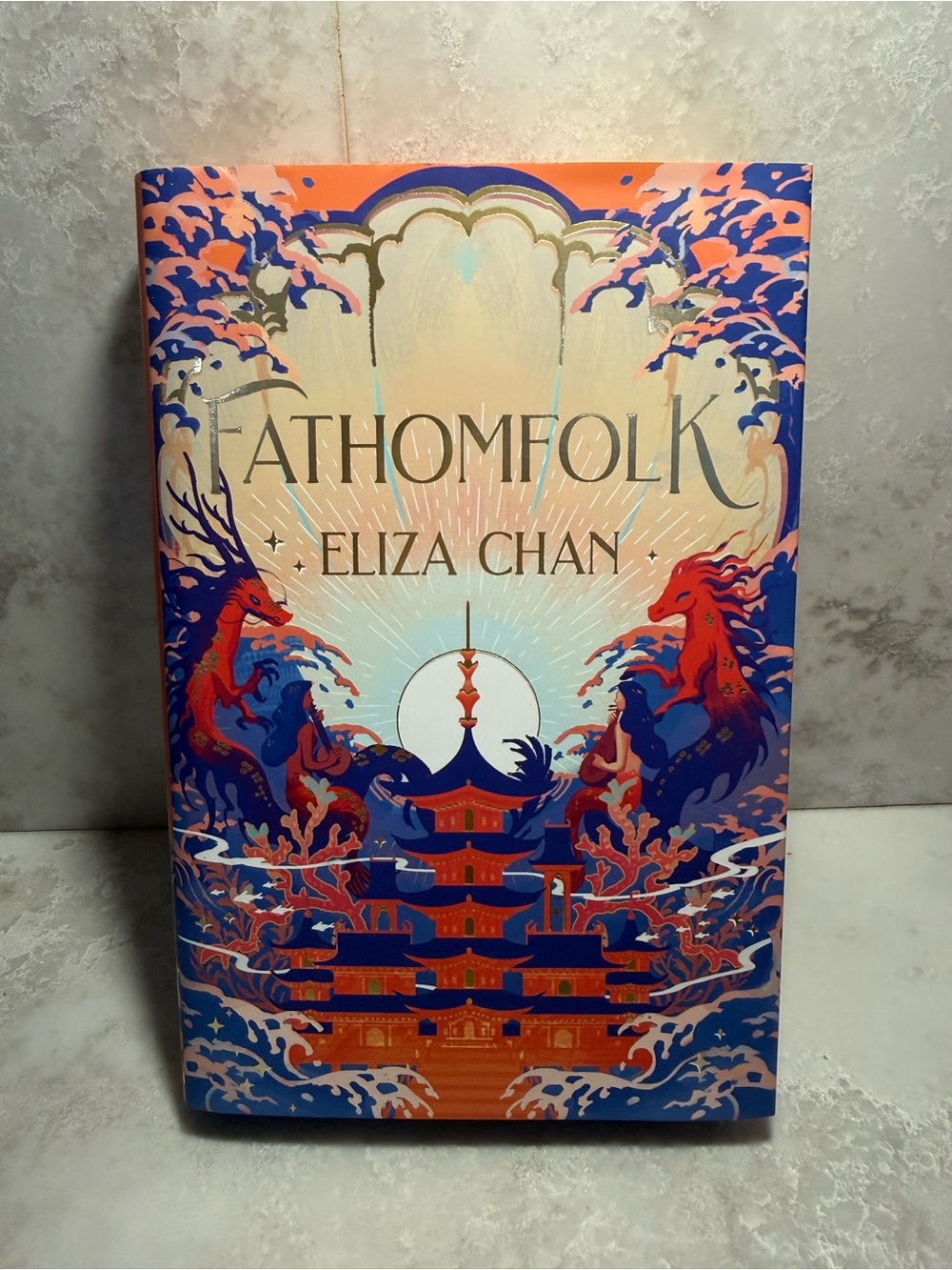 Fathomfolk by Eliza Chan— Blue & Orange Decorative Hardcover
